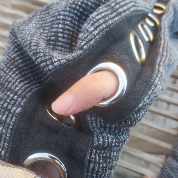 Rose Gal Gray Leggings Rock and Roll Styling with Grommet Rings - Large. - Picture 11 of 13